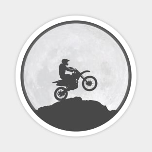 Motorcyclist and the Moon Magnet